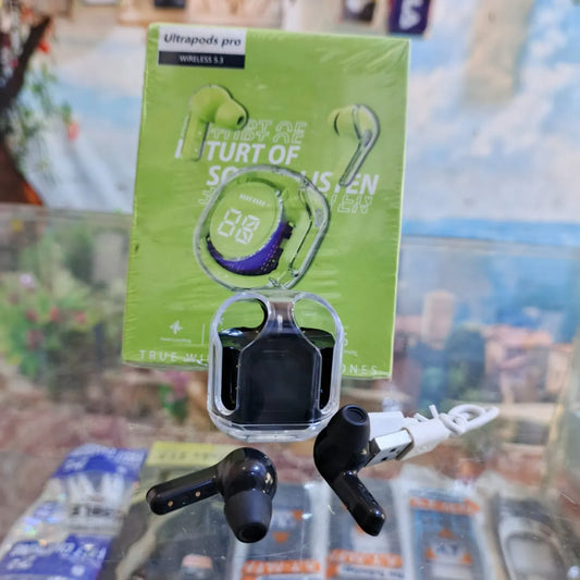 Ultrapods Pro Wireless Earbuds with LED Display β Hi-Res Sound & Long Battery Life