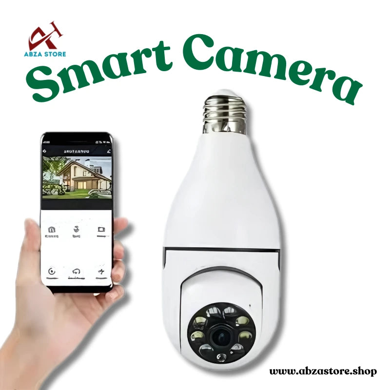 Smart Bulb WiFi Security Camera | 360° Panoramic Wireless Home Surveillance with Night Vision & Motion Detection