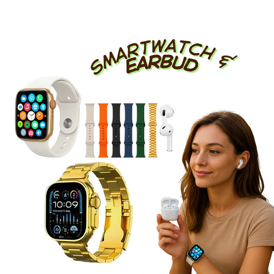 i20 Ultra 3 Max Smartwatch Suit – 10 in 1 Set with Wireless Earbuds, 7 Straps & Charger – 2.3” AMOLED Display