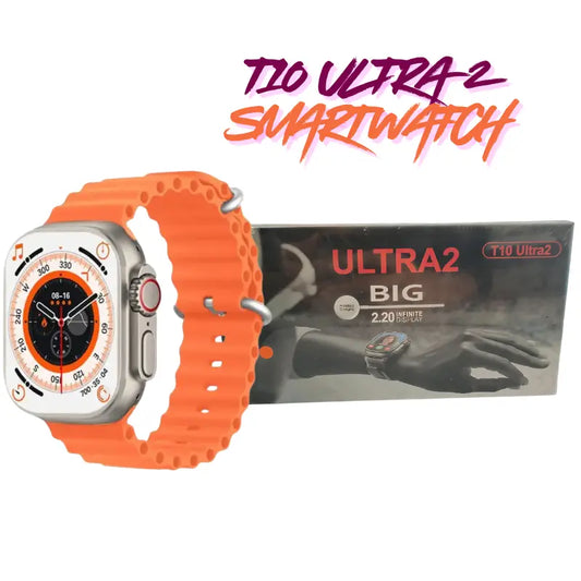 T10 Ultra 2 Smartwatch 2.20" Infinite Display | Wireless Charging | Fitness Tracker | Bluetooth Calling | Waterproof