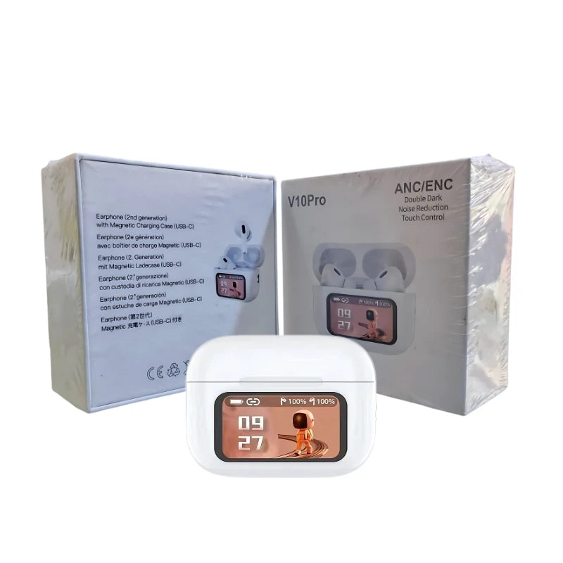 V10Pro Wireless Earbuds (2nd Gen) with Magnetic Charging Case | ANC & ENC Noise Reduction | Touch Control | USB-C