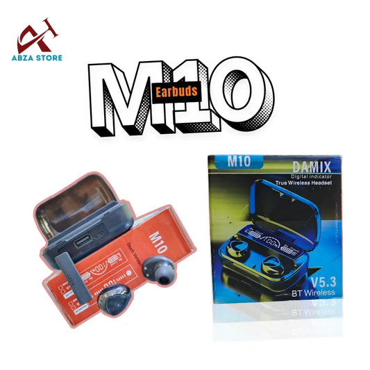 M10 DAMIX True Wireless Earbuds | Bluetooth 5.3 Headphones with LED Power Display & Deep Bass