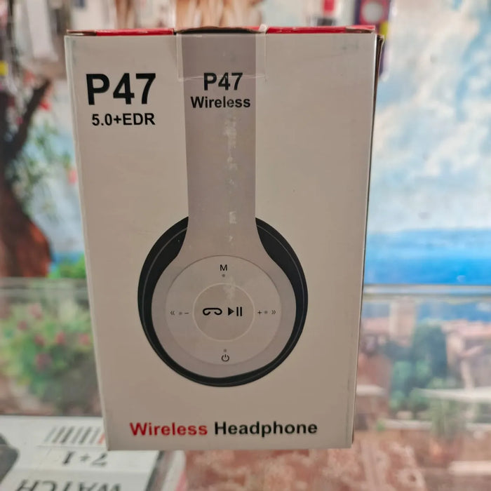 P47 Wireless Bluetooth Headphones (5.0+EDR) with Noise Reduction & Built-in Mic