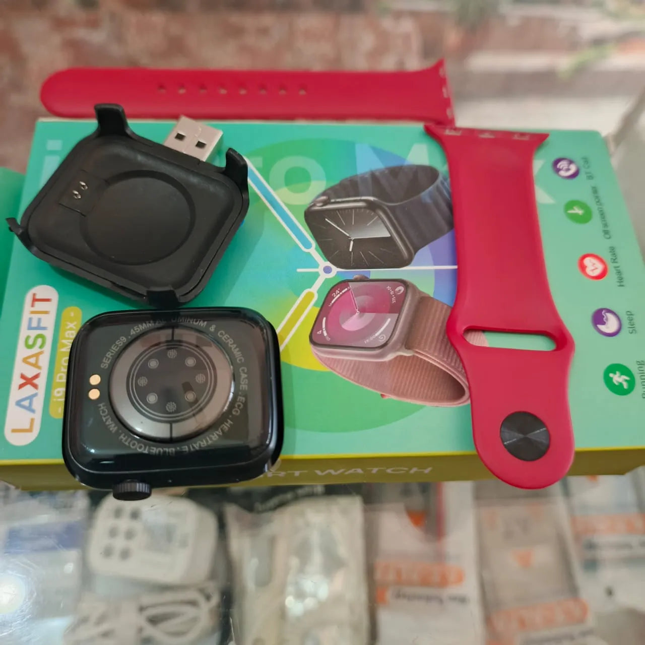 LAXASFIT i9 Pro Max Smartwatch – Fitness Tracker with Heart Rate, Sleep Monitor & BT Call