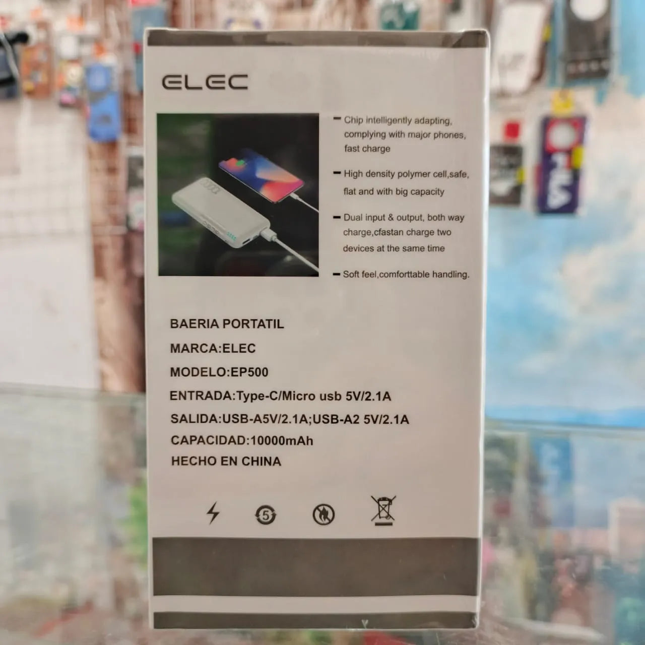 ELEC 10000mAh Power Bank – Fast Charging Portable Charger with Dual USB & Type-C Port