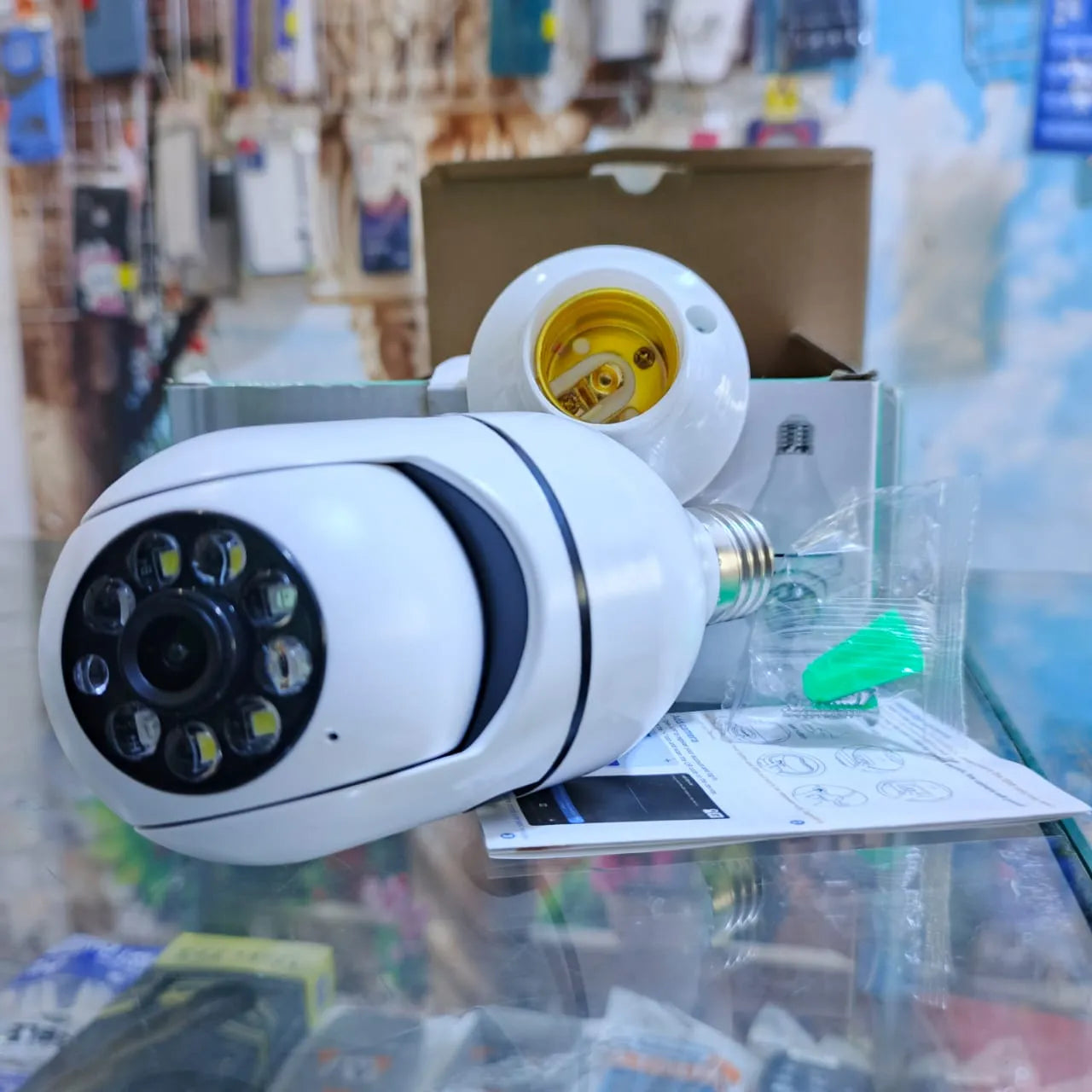 Smart Bulb WiFi Security Camera | 360° Panoramic Wireless Home Surveillance with Night Vision & Motion Detection